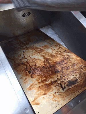 Limpieza de plancha de acero inoxidable